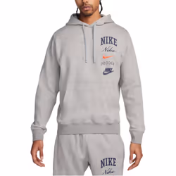 NIKE FN2635 Mens Fleece Hoodie Sweat - Grey, L