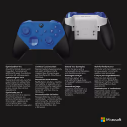 Microsoft Xbox Elite Series 2 - Core Black, Blue Bluetooth/USB Gamepad Analogue / Digital PC, Xbox One, Xbox One S, Xbox One X, Xbox Series S, Xbox Series X - Additional view 4