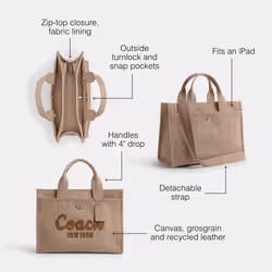 COACH Cargo Tote  Dark Natural