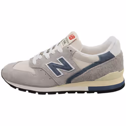 New Balance 996 Made In Usa Mens Fashion Trainers in Grey White - 7.5