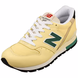 New Balance 996 Made In Usa Unisex Fashion Trainers in Yellow Green - 10.5 UK