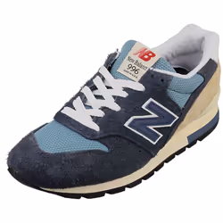 New Balance 996 Made In Usa Mens Fashion Trainers in Navy Blue - 10.5