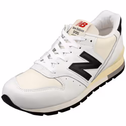 New Balance 996 Made In Usa Mens Casual Trainers in White Black - 8.5