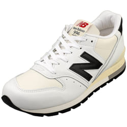 New Balance 996 Made In Usa Mens Casual Trainers in White Black - 8.5