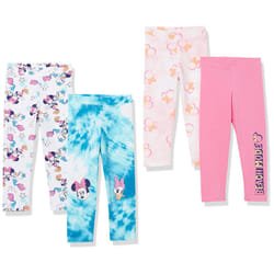 Amazon Essentials Disney  Marvel  Star Wars  Frozen  Princess girls Leggings (Previously Spotted Zebra)  Pack of 4  MinnieBeach  Large
