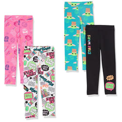 Amazon Essentials Disney  Marvel Frozen  Princess girls Leggings (Previously Spotted Zebra)  Pack of 4  Neon  Star Wars child  Large