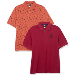 Amazon Essentials Disney  Marvel Mens Regular-Fit cotton Pique Polo Shirt  Pack of 2  Star Wars Red Stormtrooper  Large