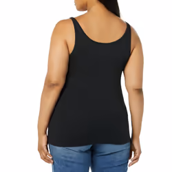 Amazon Essentials Women's Slim-Fit Thin Strap Tank  Pack of 2  Black/Light Sage Green  X-Large