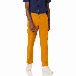 Amazon Essentials Mens Athletic-Fit casual Stretch chino Pant (Available in Big & Tall)  Nutmeg  34W x 30L