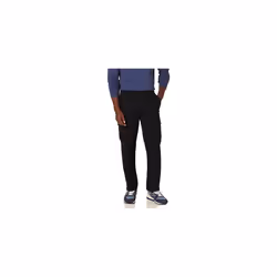 Amazon Essentials Men's Straight-Fit Stretch Cargo Trouser (Available in Big & Tall), Black, 52W / 32L