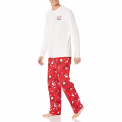 Amazon Essentials Disney | Marvel | Star Wars Men's Flannel Pajama Sleep Sets Nightmare Valentine - Mens X-Small