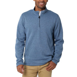 Wrangler Authentics Men's Long Sleeve Fleece Quarter-Zip  Riviera  Medium