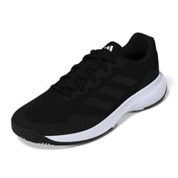 adidas Men's Gamecourt 2.0 Sneaker  Black/Black/Grey  6.5
