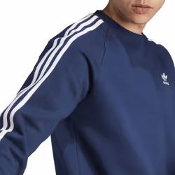 adidas Originals Mens Adicolor Classics 3Stripes Crew  Night Indigo  Small