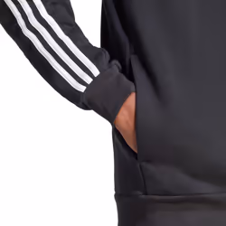 adidas Men's Essentials Fleece 3-Stripes Full-Zip  Black  Medium