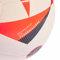 adidas Unisex-Adult EURO24 Club Soccer Ball  White/Solar Red/Black  4
