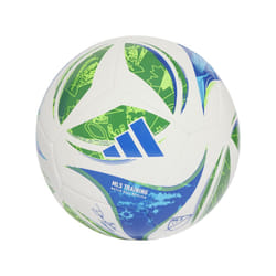 adidas Unisex-Adult MLS Training Soccer Ball White/Green/Glory Blue/Solar Blue 5