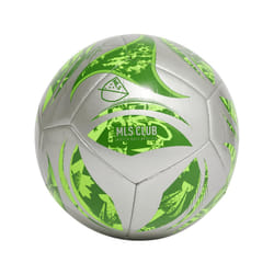 adidas MLS Club Soccer Ball  Silver Metallic/Green  5
