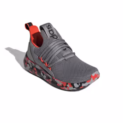 adidas Lite Racer Adapt 7.0 Sneaker  Grey/Solar Red/Grey  3 US Unisex Little Kid