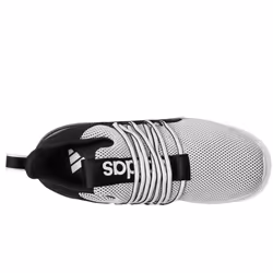 adidas Lite Racer Adapt 7.0 Sneaker  White/Black/White  2.5 US Unisex Little Kid