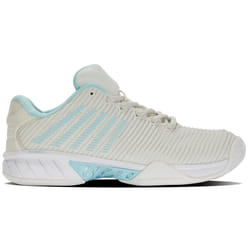 K-Swiss Women's Hypercourt Express 2 Tennis Shoe  Vaporous Gray/White/Blue Glow  9 M