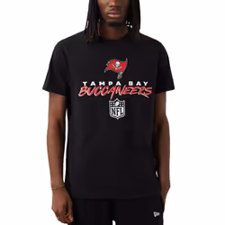 New Era Mens Tampa Bay Buccaneers NFL Short Sleeve Script Tee Top Tee - Black - S, Black