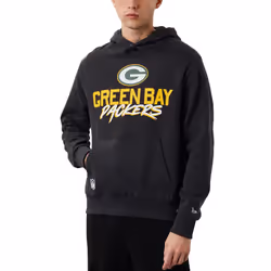 New Era Mens Green Bay Packers NFL Script Team Pullover Hoody Hoodie - Grey - S, Grey