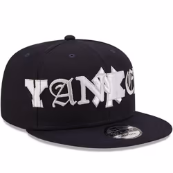 New Era New York Yankees 9FIFTY MLB Team Typography Baseball Cap - Navy - S/M, Navy