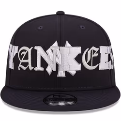 New Era New York Yankees 9FIFTY MLB Team Typography Baseball Cap - Navy - S/M, Navy