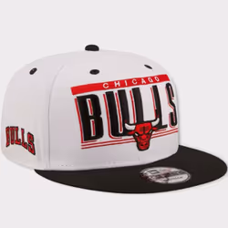 New Era Chicago Bulls NBA 9FIFTY Retro Title Baseball Cap Hat - Black - SM, Black