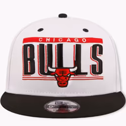 New Era Chicago Bulls NBA 9FIFTY Retro Title Baseball Cap Hat - Black - SM, Black