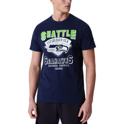 New Era Mens Seattle Seahawks NFL Team Wordmark T-Shirt Tee Top - Navy - S, Navy