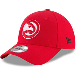 New Era NBA The League 9FORTY Team Color Primary Logo Adjustable Hat Cap One Size Fits All - Atlanta Hawks Red