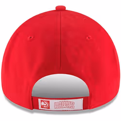 New Era NBA The League 9FORTY Team Color Primary Logo Adjustable Hat Cap One Size Fits All - Atlanta Hawks Red