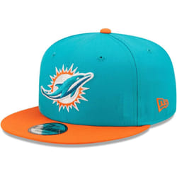 New Era NFL 9FIFTY 2-Tone Adjustable Snapback Hat Cap One Size Fits All (Miami Dolphins)