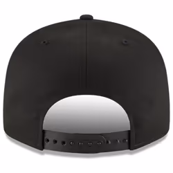 New Era MLB 9FIFTY Black Black Primary Logo Team Adjustable Snapback Hat Cap One Size Fits All - Cleveland Guardians Black