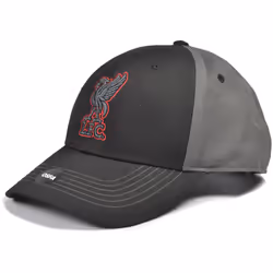 Liverpool FC Mass MVP Baseball Cap Charcoal Black Red