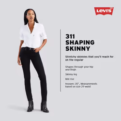 Levi's Women's 311 Shaping Skinny Jeans Standard And Plus  New Bloom Black  24 Regular