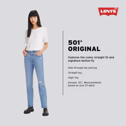 Levi's Women's 501 Original Fit Jeans  (New) White Tie Dye  27