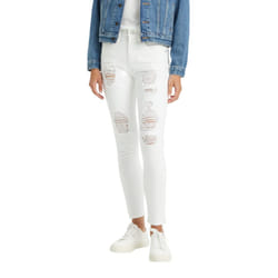Levi's Women's 721 High Rise Skinny Jeans Also Available in Plus  White Destructed  24 Short