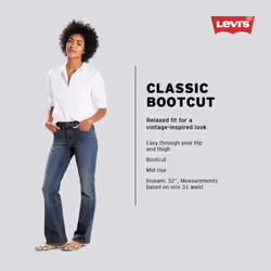 Levi's Women's Classic Bootcut Jeans Also Available in Plus  Cobalt March-Dark Indigo  10 M