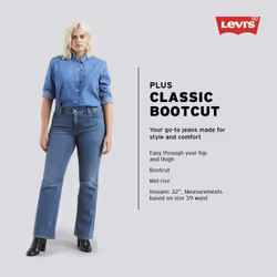 Levi's Women's Size Classic Bootcut Jeans Also Available  Soft Black 2  35 Plus