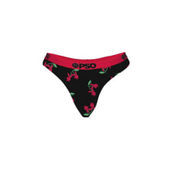 Playboy 862669-medium Playboy Cherries PSD Thong, Black - Medium