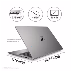 HP ZBook Firefly 15.6 G8 Intel® Core™ i7 i7-1165G7 Mobile workstation 39.6 cm (15.6") Full HD 16 GB DDR4-SDRAM 512 GB SSD NVIDIA Quadro T500 Wi-Fi 6 (802.11ax) Windows 11 Pro Grey - Additional view 8