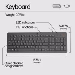 HP 150 Wired Keyboard - Additional view 6