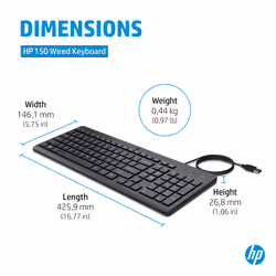 HP 150 Wired Keyboard - Additional view 6