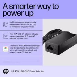 HP 45W USB-C LC Power Adapter - Additional view 4