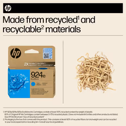 HP 924e EvoMore Cyan Original Ink Cartridge - Additional view 8
