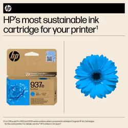 HP 937e EvoMore Cyan Original Ink Cartridge - Additional view 5