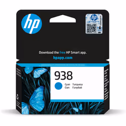 HP 938 Cyan Original Ink Cartridge, Standard Yield, Cyan, 1 pc(s), 800 pages, Single pack